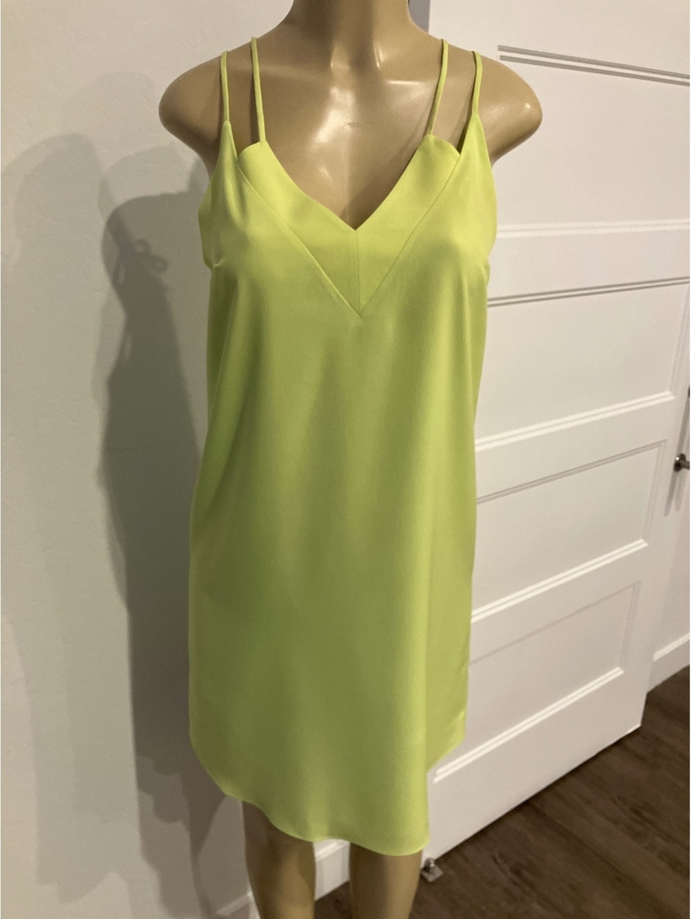 NWT CeCe Yellow Sleeveless V-Neck Shift Dress with Double Straps
